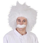 Emmett White Wig with Moustache
