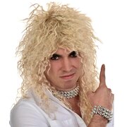 Rock God Crinkle Long Blonde Wig