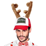 Reindeer Cap with Antlers - Adult One Size