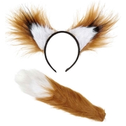 Fox Ears Headband & Tail Set - One Size