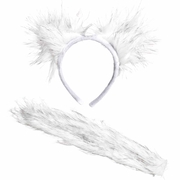 White Wolf Ears & Tail Set