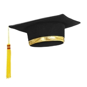 Graduation Hat (Soft Felt with Gold Trim) - Adult One Size