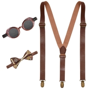 Steampunk Accessory Set (Braces, Bow Tie, Glasses)