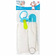 Big Baby Costume Set (Nappy, Nappy Pin, Dummy) - Blue