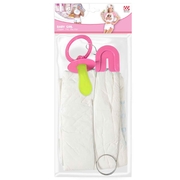 Big Baby Costume Set (Nappy, Nappy Pin, Dummy) - Pink