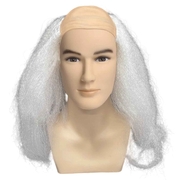 White Wig with Bald Forehead - Adult