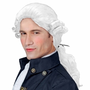 White Baroque Duke Wig - Adult One Size