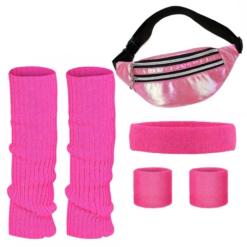 Pink 80's Accessory Set - Adult One Size