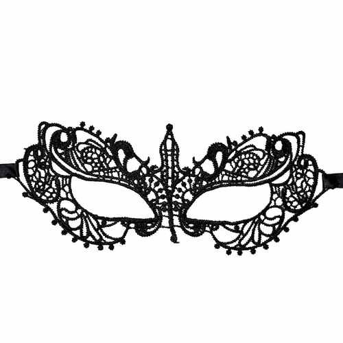 Black Lace Masquerade Mask - Butterfly