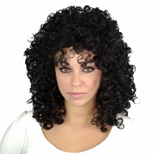 Black Glamour Ringlet Curls Wig (Cher)