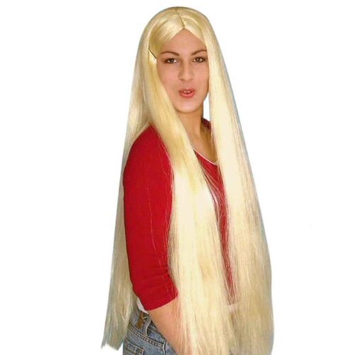 Lady Godiva Long Blonde Wig with Centre Part