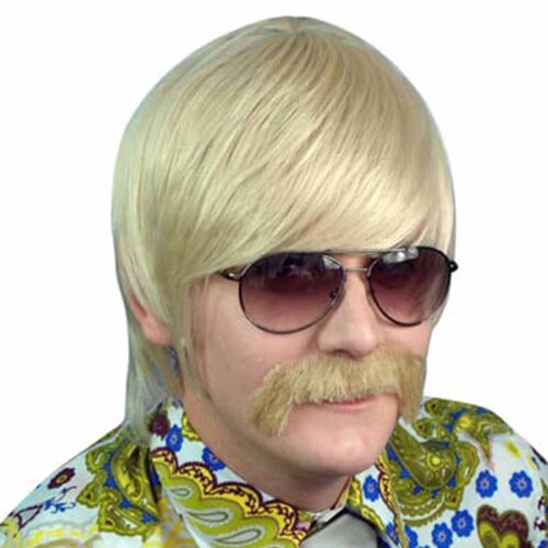 Blonde 70's Mod Guy Wig