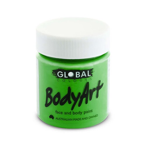 Global Body Art 45ml Jar Facepaint - Fluoro Green