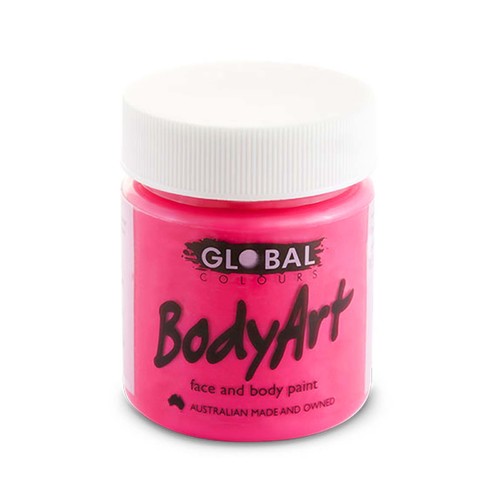 Global Body Art 45ml Jar Facepaint - Fluoro Pink