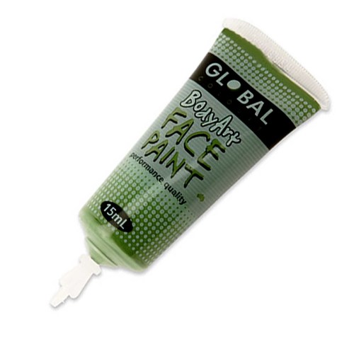 Global Body Art 15ml Tube Facepaint - Green Oxide