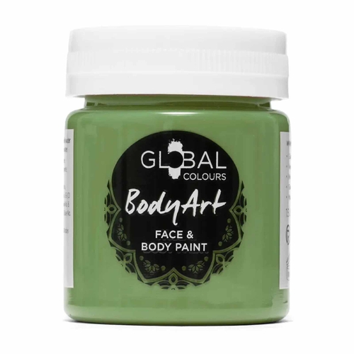 Global Body Art 45ml Jar Facepaint - Olive Green
