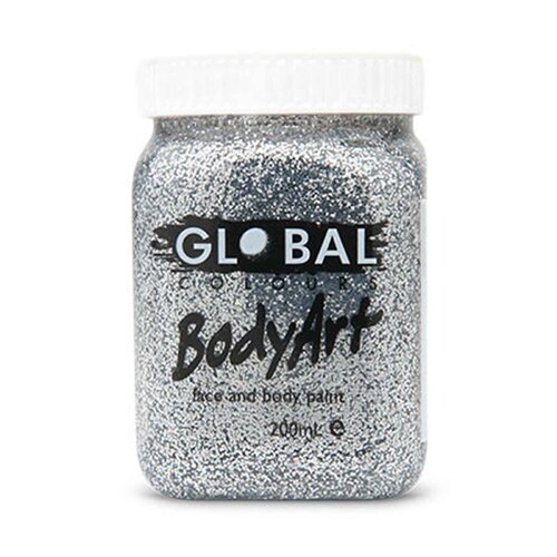 Silver Glitter Face & Body Gel - 200ml