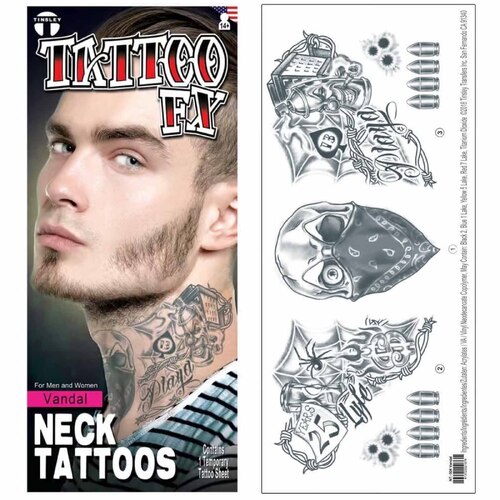 Tinsley Temporary Neck Tattoo - Vandal