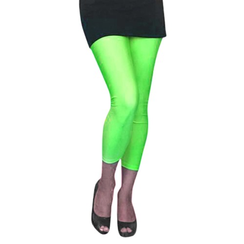 Lycra Footless Tights - Neon Green