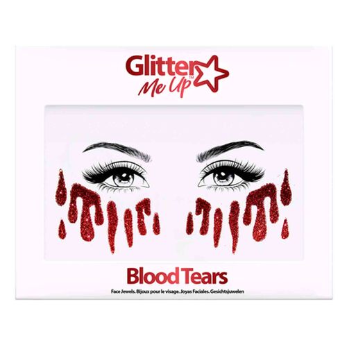 Glitter Blood Tears Temporary Tattoo Stickers