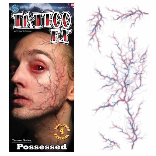 Tinsley Temporary Tattoo FX - Possessed (Veins)