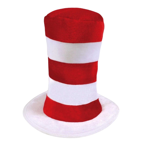 Red & White Stripe Tall Hat - Adult/XLarge Child