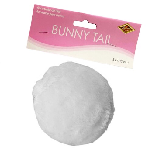 White Plush Bunny Tail