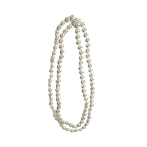 Pearl White Flapper Beads