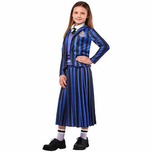 Wednesday Nevermore Academy Blue Enid Costume - Child Large