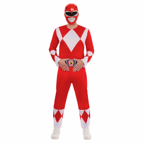 Red Power Ranger Costume - Adult Medium
