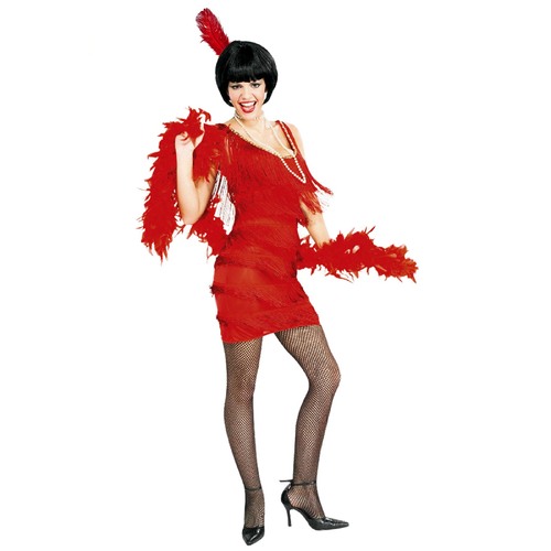 Roarin Red Flapper Dress - Adult Small