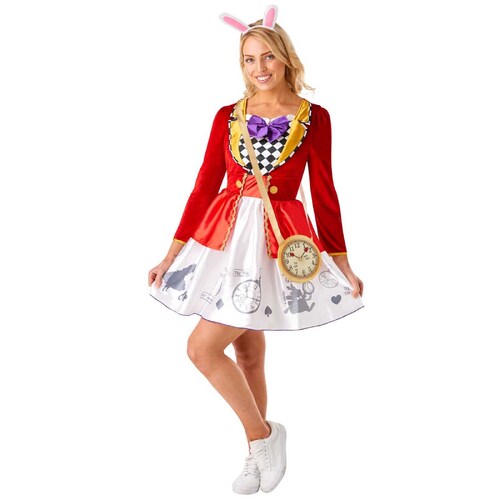 White Rabbit Disney Costume - Adult Small