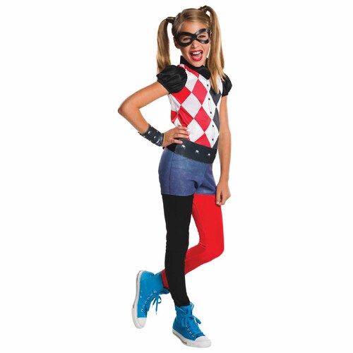 Harley Quinn DC Superhero Classic Costume - Girls Medium