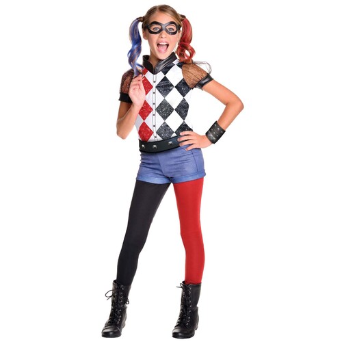 Harley Quinn Deluxe DCSHG Costume - Girls Size 6-8