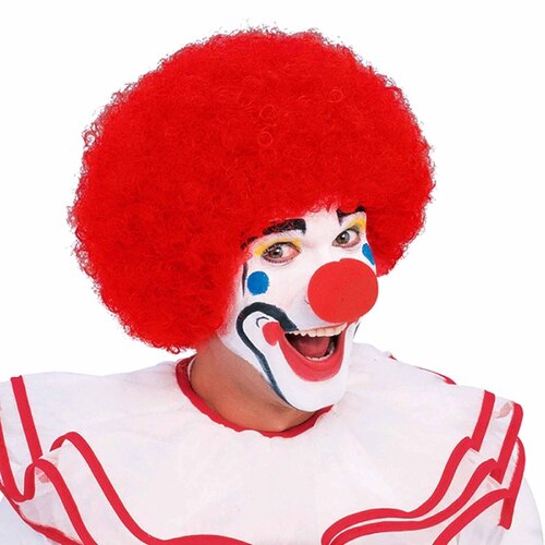 Red Clown Afro Wig
