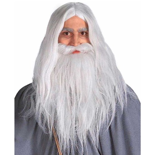 Gandalf White Wig & Beard Set