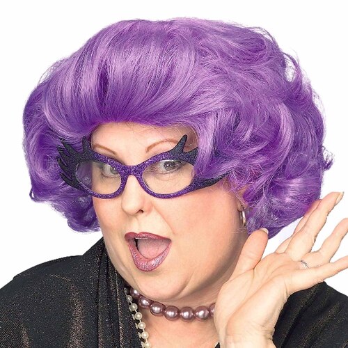 The Dame Purple Wig (Dame Edna)