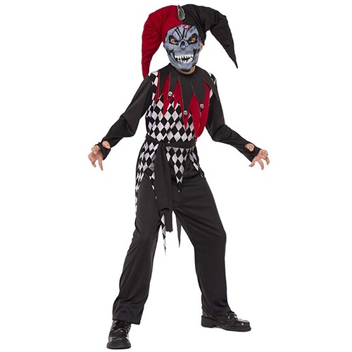 Evil Jester Costume - Boys Medium