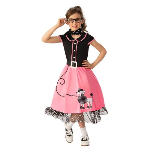 50's Bopper Girl Costume - Child Medium