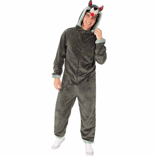Wolf Hooded Jumpsuit Costume - Adult Large/XLarge