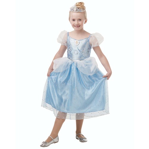 Cinderella Glitter & Sparkle Costume - Child 3 - 5