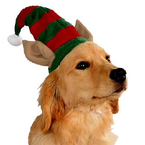 Elf Pet Hat with Ears - Size M-L