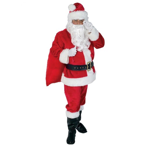 Santa Suit 12 Piece Pack (Velvet) - Adult Standard