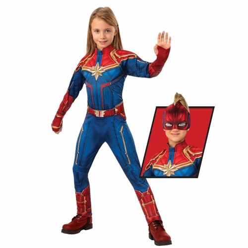 Captain Marvel Deluxe Hero Suit - Child 6-8
