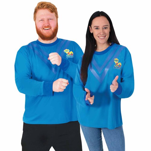 Anthony (Blue) Wiggle 30th Anniversary Costume Top - Adult Standard