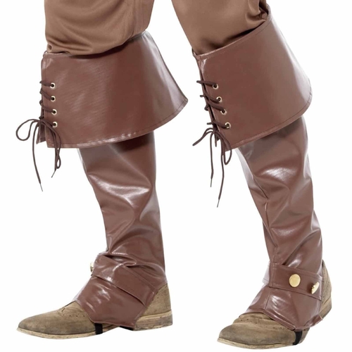Brown Pirate Boot Covers - Adult One Size