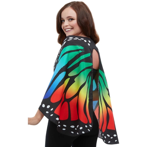Rainbow Monarch Butterfly Wings (Fabric) - Adult One Size