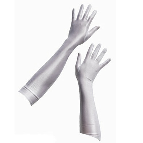 Gloves - White Satin Long
