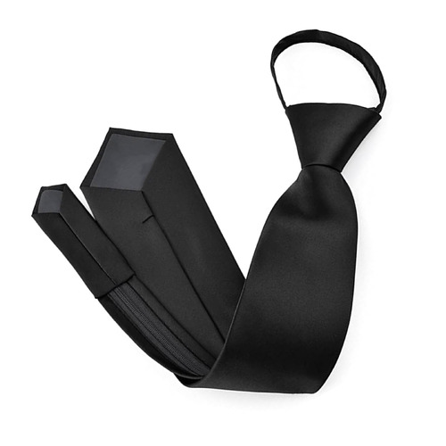 Satin Gangster Tie - Black