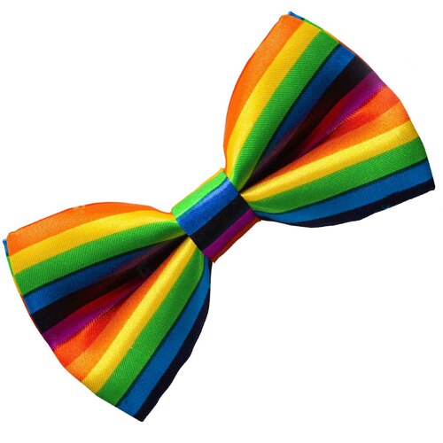Satin Bow Tie - Rainbow